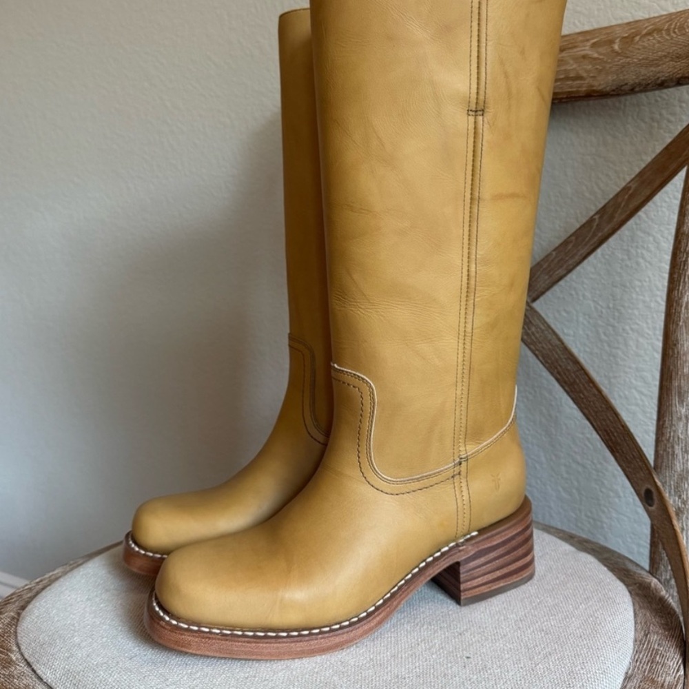 Frye Campus 14L Wide Calf Boots banana - 8.5 wide calf